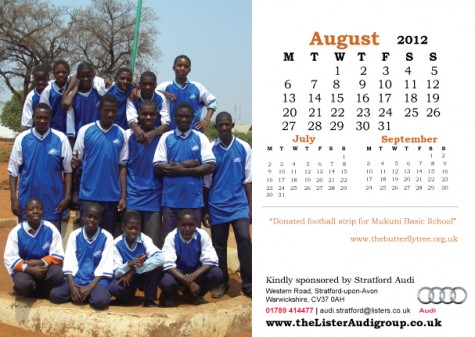 2012 Charity Calendar Front