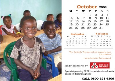 Charity calendar October